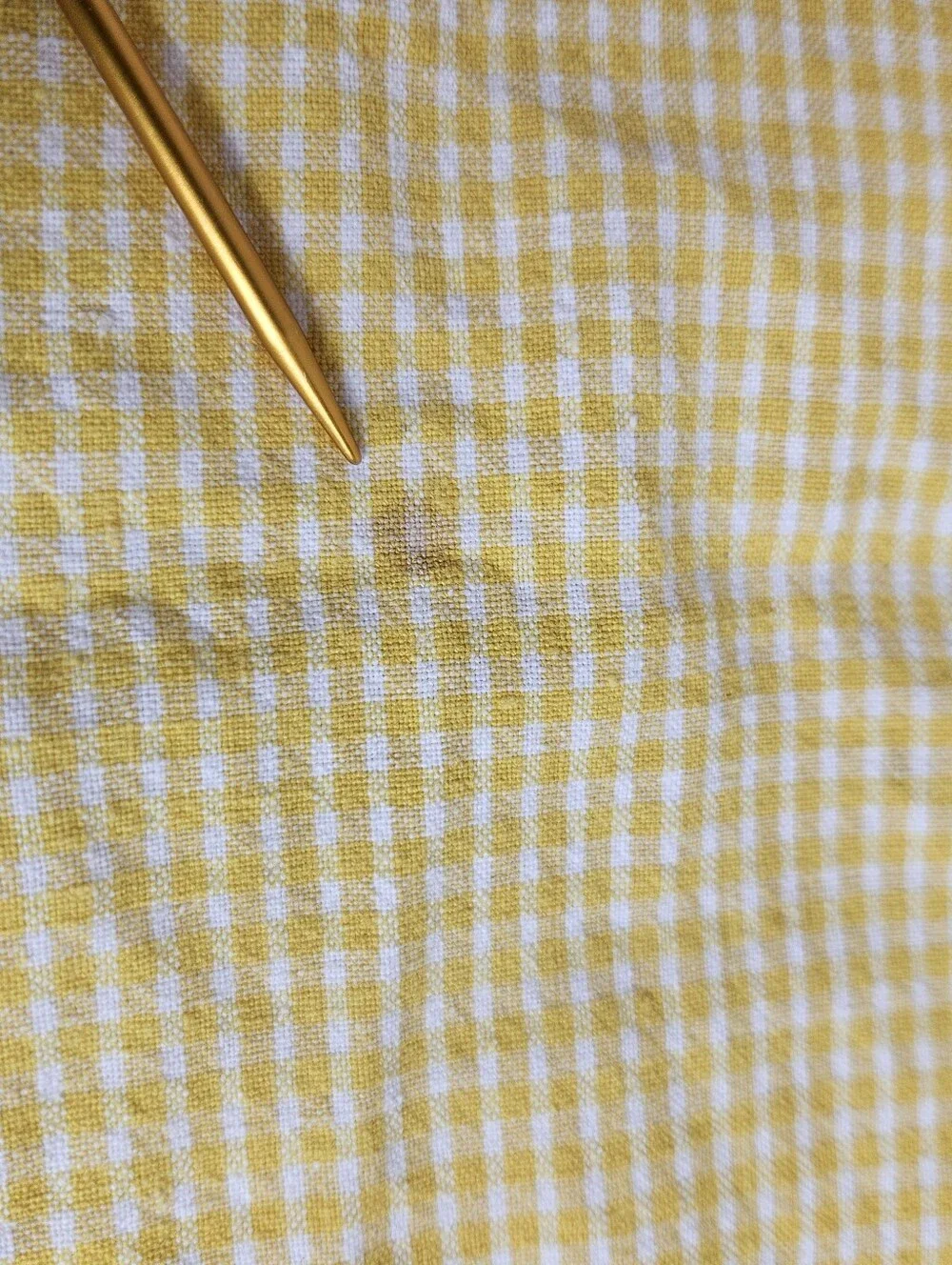 Yellow White Gingham Cloth Napkins Set of 10 16x17 Checkered Cottagecore Dining!